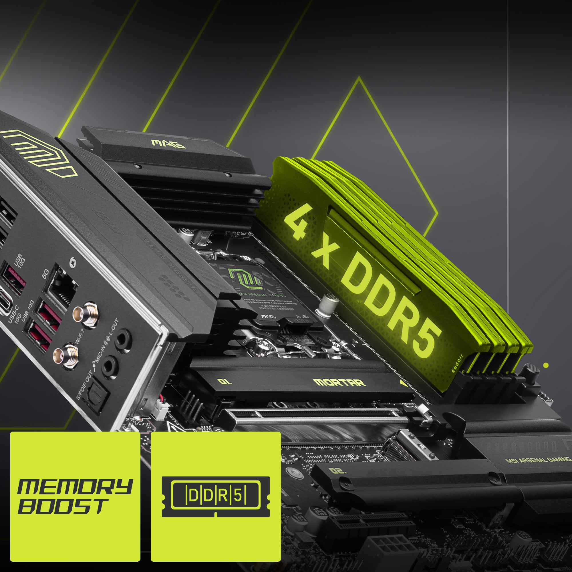 MAG B860M MORTAR WIFI Motherboard, mATX - Supports Intel Core